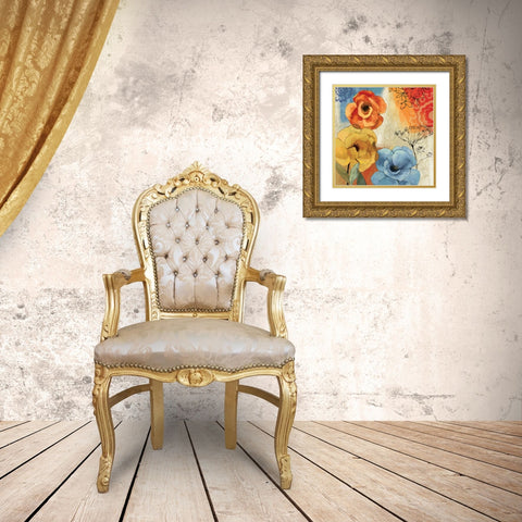Tangerine Dreams I Gold Ornate Wood Framed Art Print with Double Matting by PI Studio