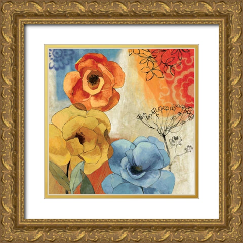Tangerine Dreams I Gold Ornate Wood Framed Art Print with Double Matting by PI Studio
