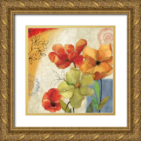 Tangerine Dreams II Gold Ornate Wood Framed Art Print with Double Matting by PI Studio