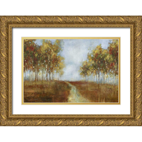 Dream Meadow I Gold Ornate Wood Framed Art Print with Double Matting by PI Studio