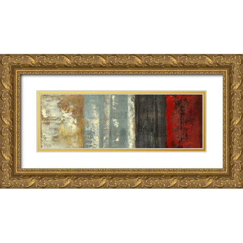 Texture Elements Gold Ornate Wood Framed Art Print with Double Matting by PI Studio