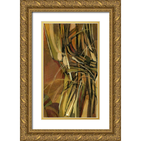 Dynamic II Gold Ornate Wood Framed Art Print with Double Matting by PI Studio