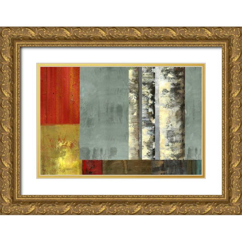 Silver Creek Gold Ornate Wood Framed Art Print with Double Matting by PI Studio