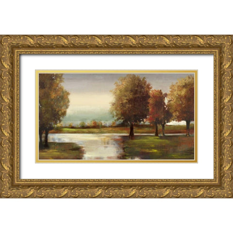 Solitude Gold Ornate Wood Framed Art Print with Double Matting by PI Studio