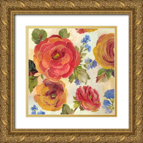 Amelia Gold Ornate Wood Framed Art Print with Double Matting by PI Studio