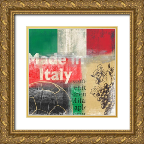 Italy Gold Ornate Wood Framed Art Print with Double Matting by PI Studio