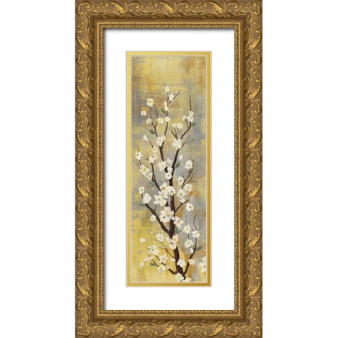 Blossoms II Gold Ornate Wood Framed Art Print with Double Matting by PI Studio