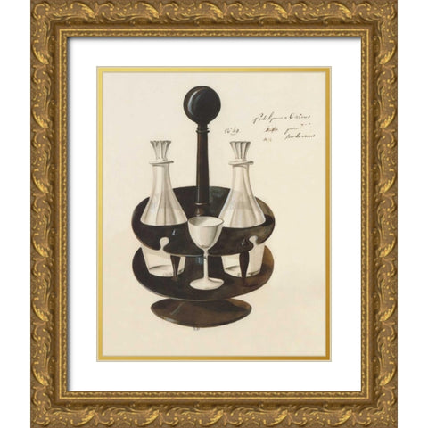 Carafes I Gold Ornate Wood Framed Art Print with Double Matting by PI Studio