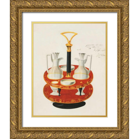 Carafes III Gold Ornate Wood Framed Art Print with Double Matting by PI Studio