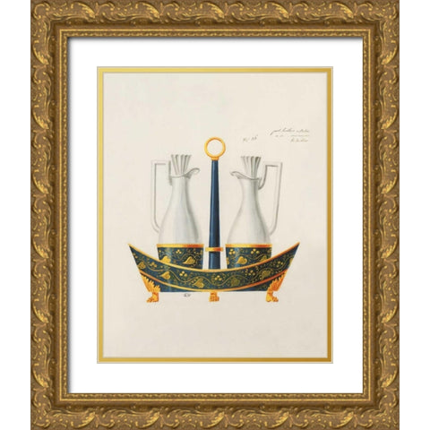 Carafes IV Gold Ornate Wood Framed Art Print with Double Matting by PI Studio