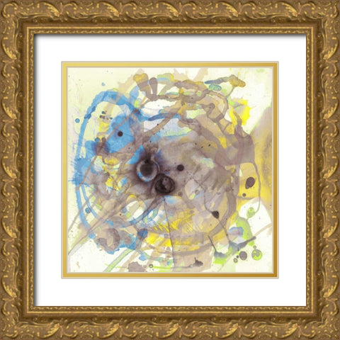 Watercolour Abstract I Gold Ornate Wood Framed Art Print with Double Matting by PI Studio