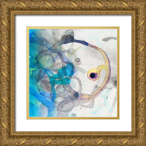 Watercolour Abstract II Gold Ornate Wood Framed Art Print with Double Matting by PI Studio