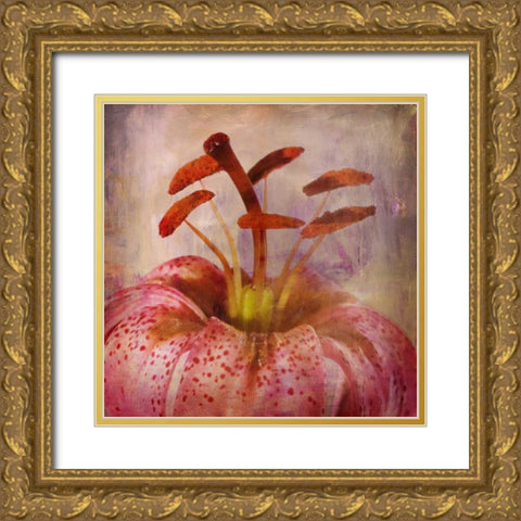 LOVELY LILY I Gold Ornate Wood Framed Art Print with Double Matting by PI Studio