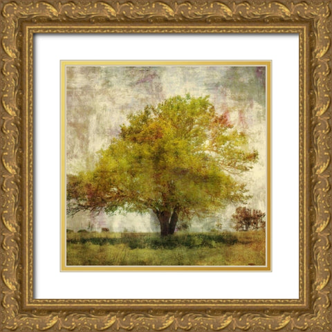 Vintage Tree Gold Ornate Wood Framed Art Print with Double Matting by PI Studio