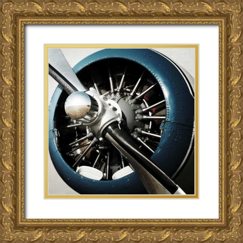 Aeronautical I Gold Ornate Wood Framed Art Print with Double Matting by PI Studio