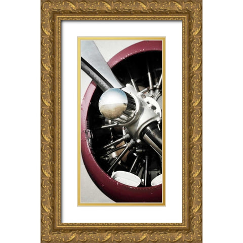 Aeronautical II Gold Ornate Wood Framed Art Print with Double Matting by PI Studio