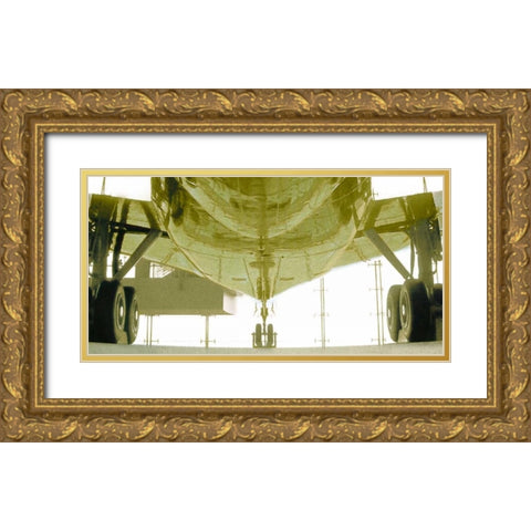 Aeronautical V Gold Ornate Wood Framed Art Print with Double Matting by PI Studio