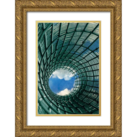 Vertigo Gold Ornate Wood Framed Art Print with Double Matting by PI Studio