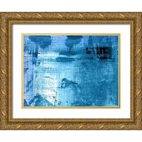 BLEU Gold Ornate Wood Framed Art Print with Double Matting by PI Studio