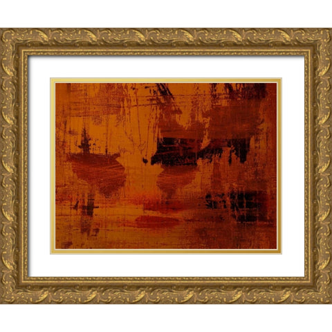 ROUILLE Gold Ornate Wood Framed Art Print with Double Matting by PI Studio