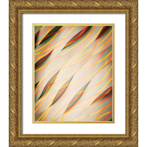 Current Gold Ornate Wood Framed Art Print with Double Matting by PI Studio