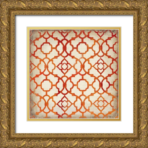 Murale I Gold Ornate Wood Framed Art Print with Double Matting by PI Studio