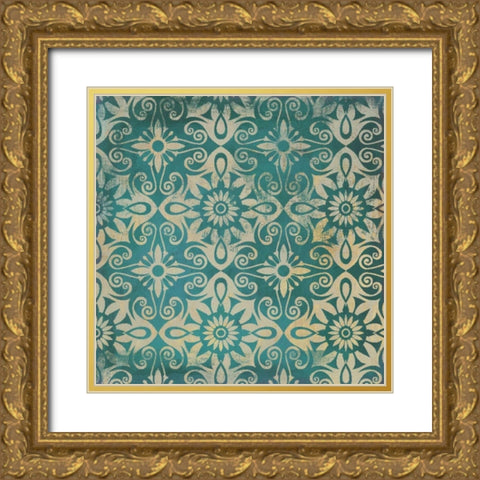 Terra II Gold Ornate Wood Framed Art Print with Double Matting by PI Studio