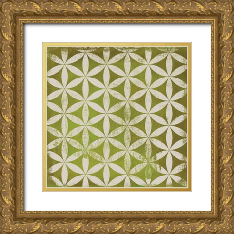 Terra IV Gold Ornate Wood Framed Art Print with Double Matting by PI Studio