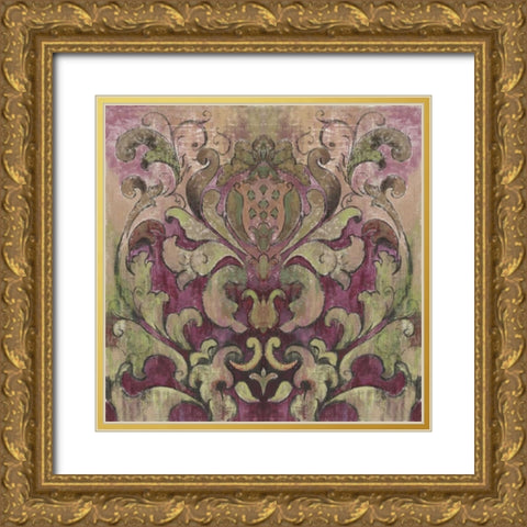 Art Nouveau Gold Ornate Wood Framed Art Print with Double Matting by PI Studio
