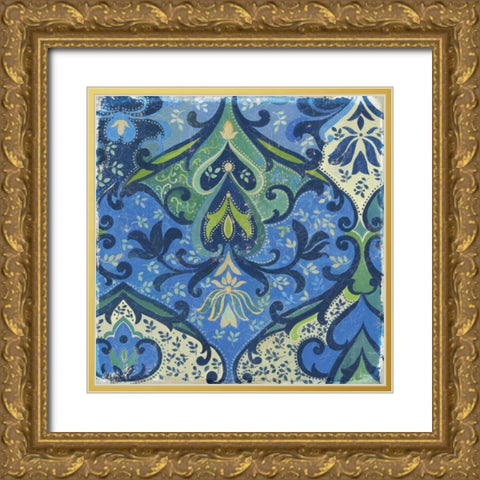 Garden Mosaic II Gold Ornate Wood Framed Art Print with Double Matting by PI Studio