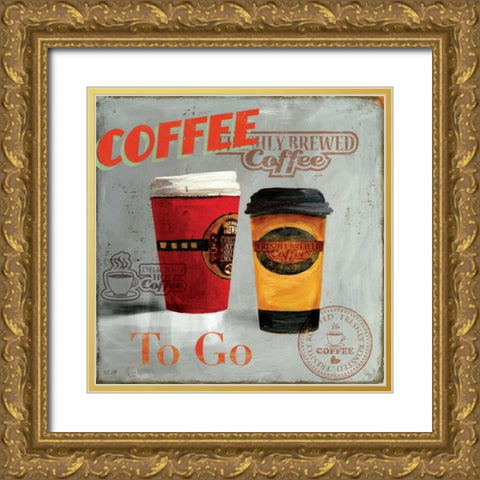 Latte Art  Gold Ornate Wood Framed Art Print with Double Matting by PI Studio