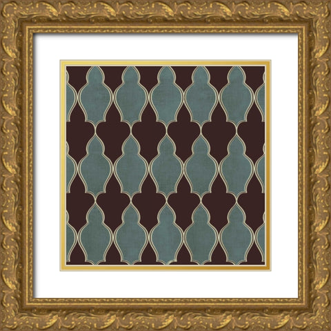 Parisian Pattern I Gold Ornate Wood Framed Art Print with Double Matting by PI Studio