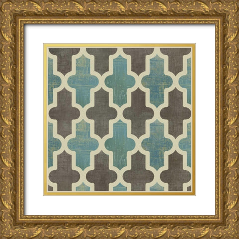 Parisian Pattern II Gold Ornate Wood Framed Art Print with Double Matting by PI Studio