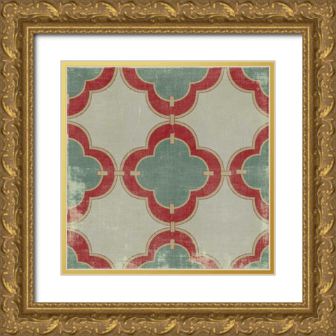 Parisian Pattern III Gold Ornate Wood Framed Art Print with Double Matting by PI Studio