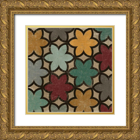 Venetian Pattern  Gold Ornate Wood Framed Art Print with Double Matting by PI Studio