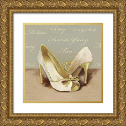 Sassy Gold Ornate Wood Framed Art Print with Double Matting by PI Studio