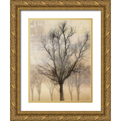 Solitaire Gold Ornate Wood Framed Art Print with Double Matting by PI Studio
