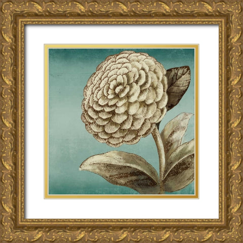 Slowdance Woodblock II Gold Ornate Wood Framed Art Print with Double Matting by PI Studio