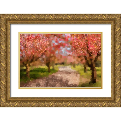 Undeterred Spring Gold Ornate Wood Framed Art Print with Double Matting by PI Studio