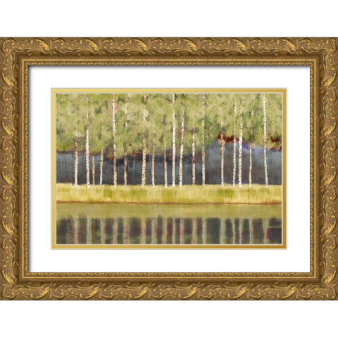 Luscious Morning Gold Ornate Wood Framed Art Print with Double Matting by PI Studio
