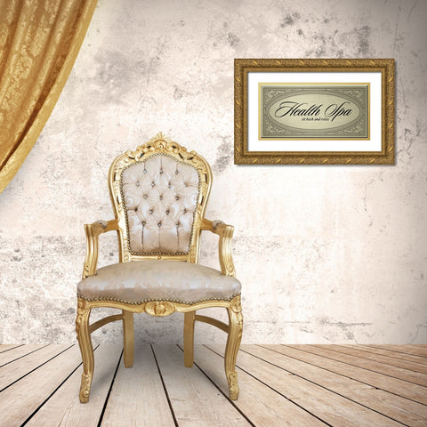 Health Spa Sit back and Relax Gold Ornate Wood Framed Art Print with Double Matting by PI Studio