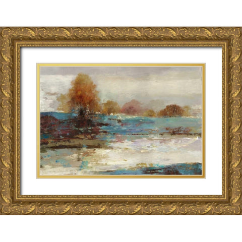 Overlooking Gold Ornate Wood Framed Art Print with Double Matting by PI Studio