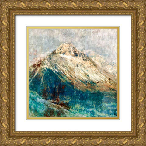 Mountain I Gold Ornate Wood Framed Art Print with Double Matting by PI Studio