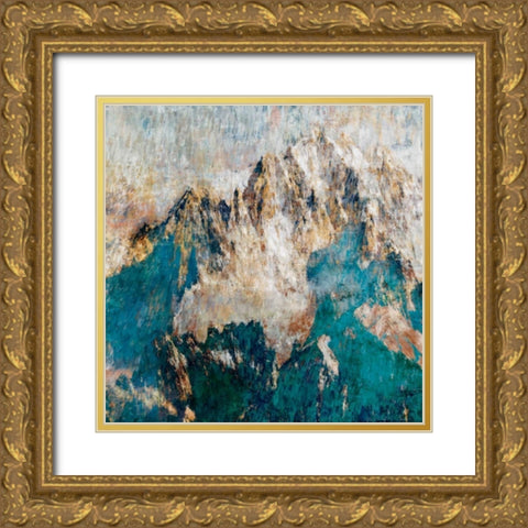 Mountain II Gold Ornate Wood Framed Art Print with Double Matting by PI Studio