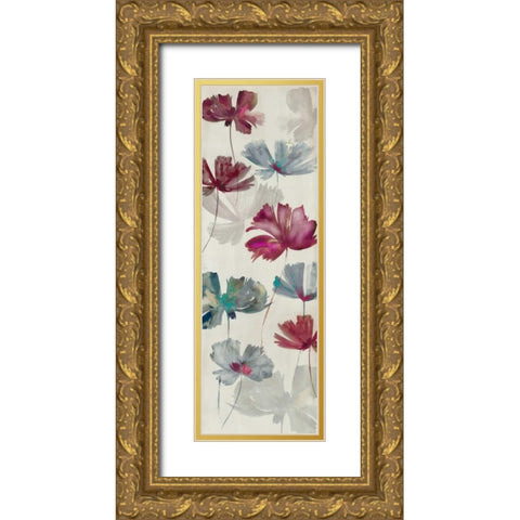 Ruffled Petals I Gold Ornate Wood Framed Art Print with Double Matting by PI Studio