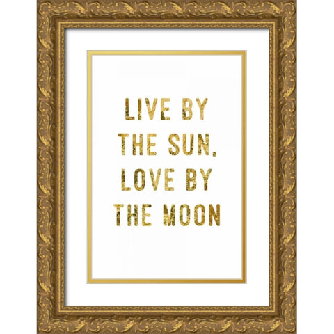 I love you Gold Lips Gold Ornate Wood Framed Art Print with Double Matting by PI Studio