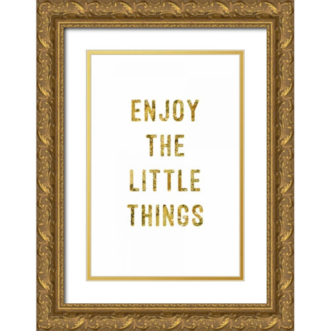 Lip Love Gold Ornate Wood Framed Art Print with Double Matting by PI Studio