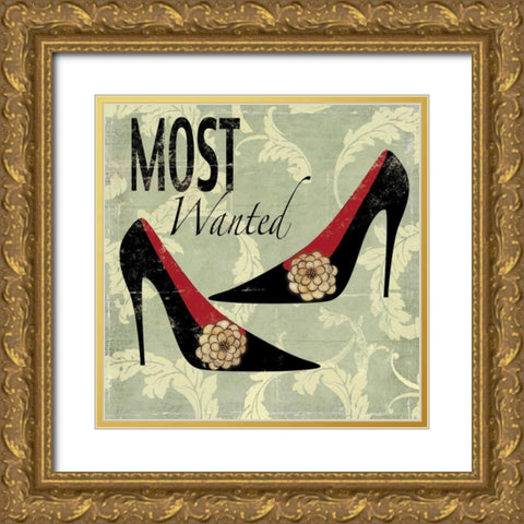 Most Wanted Gold Ornate Wood Framed Art Print with Double Matting by Pearce, Allison