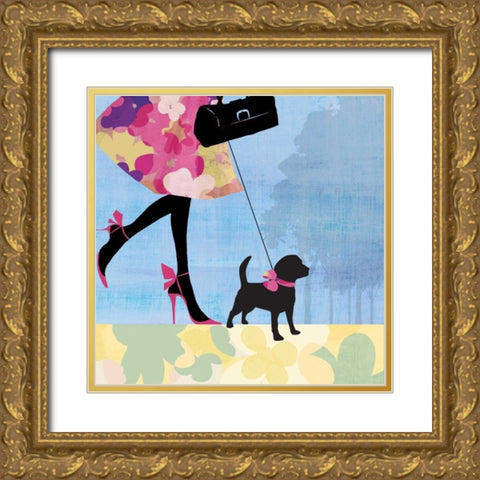 Best Friend I Gold Ornate Wood Framed Art Print with Double Matting by Pearce, Allison