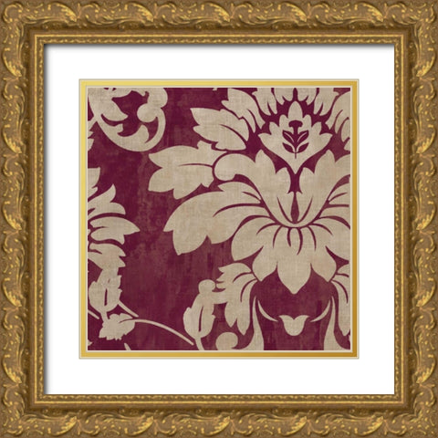 Aubergine II Gold Ornate Wood Framed Art Print with Double Matting by Pearce, Allison
